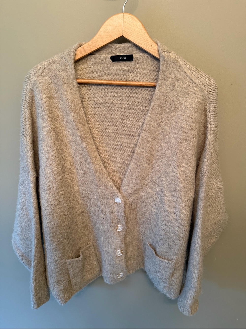 EUC Ruti Knit Cardigan Sweater - Light Gray
